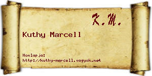 Kuthy Marcell névjegykártya